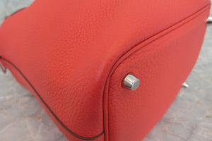 HERMES／エルメス ピコタンロックＰＭ トリヨンクレマンス ローズジャイプール R刻印 ハンドバッグ 700090033