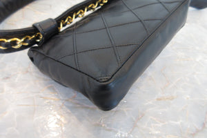 CHANEL/シャネル ビコローレウエストバッグ ラムスキン ブラック/ゴールド金具 ウエストバッグ 700070156