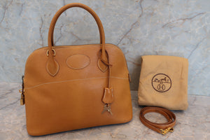 HERMES／BOLIDE 31 Pigskin Natural ○X Engraving Shoulder bag 700070296