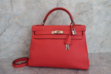 將圖片載入圖庫檢視器 HERMES／エルメス ケリー32 トゴ ルージュピヴォワンヌ □R刻印 ショルダーバッグ 700070002
