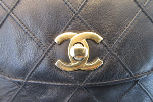 CHANEL/シャネル ビコローレウエストバッグ ラムスキン ブラック/ゴールド金具 ウエストバッグ 700070156