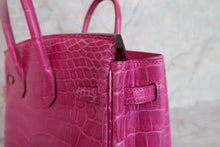 将图片加载到图库查看器，HERMES BIRKIN 25 Crocodile Niloticus Rose Sherazard □Q刻印 Hand bag 600100094
