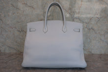 将图片加载到图库查看器，HERMES BIRKIN 40 Togo leather Lite blue □F刻印 Hand bag 800060153
