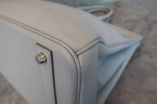 将图片加载到图库查看器，HERMES BIRKIN 40 Togo leather Lite blue □F刻印 Hand bag 800060153
