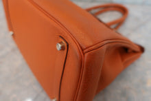 将图片加载到图库查看器，HERMES BIRKIN 35 Clemence leather Orange □I刻印 Hand bag 600010008
