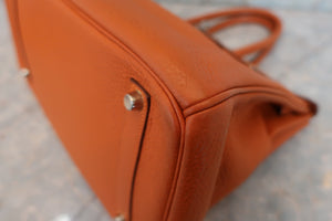 HERMES BIRKIN 35 Clemence leather Orange □I刻印 Hand bag 600010008