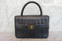 Load image into Gallery viewer, CHANEL Mademoiselle Hand bag Lambskin Black/Gold hadware Hand bag 700010188
