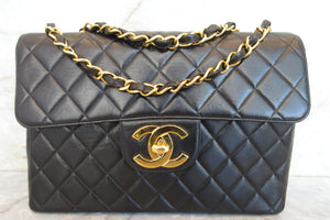 CHANEL/シャネル 中マトラッセシングルフラップチェーンショルダーバッグ ラムスキン ブラック/ゴールド金具 ショルダーバッグ 700070161