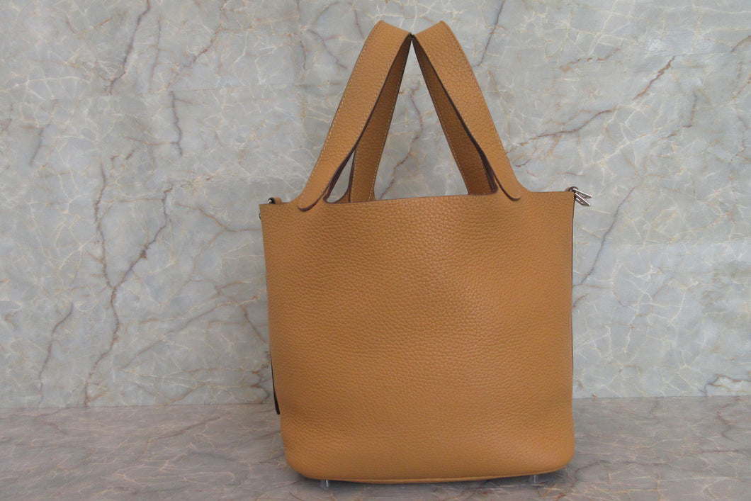 HERMES／エルメス ピコタンロックＭＭ トリヨンクレマンス ナチュラルサブレ □R刻印 ハンドバッグ 700020158