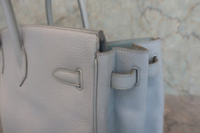 将图片加载到图库查看器，HERMES BIRKIN 40 Togo leather Lite blue □F刻印 Hand bag 800060153
