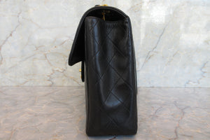 CHANEL/シャネル 中マトラッセシングルフラップチェーンショルダーバッグ ラムスキン ブラック/ゴールド金具 ショルダーバッグ 700070161