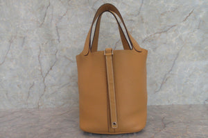 HERMES／エルメス ピコタンロックＭＭ トリヨンクレマンス ナチュラルサブレ □R刻印 ハンドバッグ 700020158