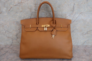 HERMES BIRKIN 40 Ardennes leather Natural sable □B刻印 Hand bag 600100024