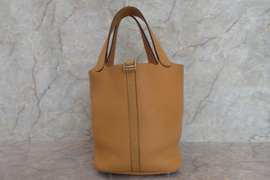 HERMES／エルメス ピコタンロックＭＭ トリヨンクレマンス ナチュラルサブレ □R刻印 ハンドバッグ 700020158