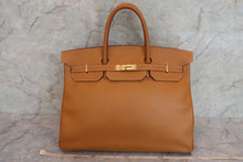 将图片加载到图库查看器，HERMES BIRKIN 40 Ardennes leather Natural sable □B刻印 Hand bag 600100024
