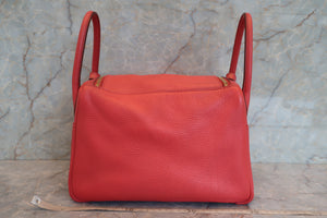 HERMES／エルメス リンディ30 トリヨンクレマンス ブーゲンビリア □O刻印 ショルダーバッグ 700040009