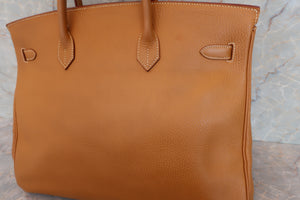 HERMES BIRKIN 40 Ardennes leather Natural sable □B刻印 Hand bag 600100024