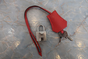 HERMES／エルメス ケリー32 トゴ ルージュピヴォワンヌ □R刻印 ショルダーバッグ 700070002