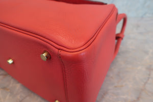 HERMES／エルメス リンディ30 トリヨンクレマンス ブーゲンビリア □O刻印 ショルダーバッグ 700040009
