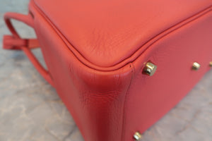 HERMES／エルメス リンディ30 トリヨンクレマンス ブーゲンビリア □O刻印 ショルダーバッグ 700040009
