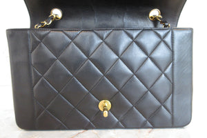 CHANEL Diana matelasse chain shoulder bag Lambskin Black/Gold hadware Shoulder bag 600120002