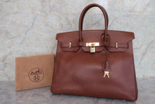 将图片加载到图库查看器，HERMES BIRKIN 35 Ardennes leather Brown □A刻印 Hand bag 600100186
