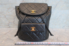 Load image into Gallery viewer, CHANEL Matelasse chain back pack Lambskin Black/Gold hadware Back pack 700100002
