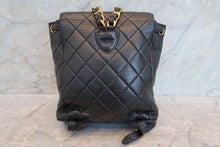 Load image into Gallery viewer, CHANEL Matelasse chain back pack Lambskin Black/Gold hadware Back pack 700100002
