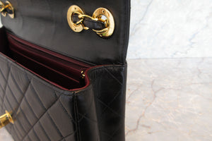 CHANEL/シャネル 中マトラッセシングルフラップチェーンショルダーバッグ ラムスキン ブラック/ゴールド金具 ショルダーバッグ 700070161