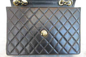 CHANEL/シャネル 中マトラッセシングルフラップチェーンショルダーバッグ ラムスキン ブラック/ゴールド金具 ショルダーバッグ 700070161