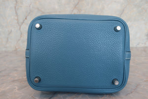 HERMES／エルメス ピコタンロックＰＭ トリヨンクレマンス ブルージーン ハンドバッグ 700060201