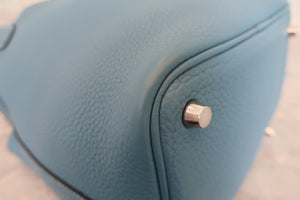 HERMES／エルメス ピコタンロックＰＭ トリヨンクレマンス ブルージーン ハンドバッグ 700060201