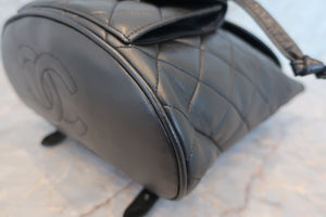 CHANEL Matelasse chain back pack Lambskin Black/Gold hadware Back pack 700100002