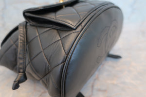 CHANEL Matelasse chain back pack Lambskin Black/Gold hadware Back pack 700100002