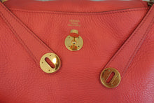 将图片加载到图库查看器，HERMES LINDY 30 Clemence leather Bougainvillier □O刻印 Shoulder bag 700040009
