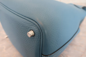 HERMES／エルメス ピコタンロックＰＭ トリヨンクレマンス ブルージーン ハンドバッグ 700060201
