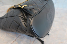 Load image into Gallery viewer, CHANEL Matelasse chain back pack Lambskin Black/Gold hadware Back pack 700100002
