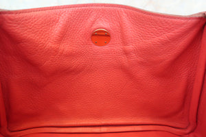 HERMES／エルメス リンディ30 トリヨンクレマンス ブーゲンビリア □O刻印 ショルダーバッグ 700040009