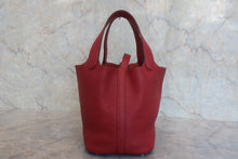 将图片加载到图库查看器，HERMES PICOTIN LOCK PM Clemence leather Rouge garance □Q刻印 Hand bag 800020071
