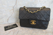 Load image into Gallery viewer, CHANEL Mini Matelasse single flap chain shoulder bag Lambskin Black/Gold hadware Shoulder bag 600110100
