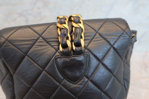 CHANEL Matelasse chain back pack Lambskin Black/Gold hadware Back pack 700100002