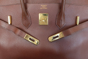 HERMES BIRKIN 35 Ardennes leather Brown □A刻印 Hand bag 600100186