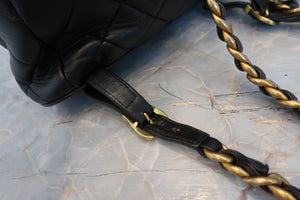 CHANEL Matelasse chain back pack Lambskin Black/Gold hadware Back pack 700100002