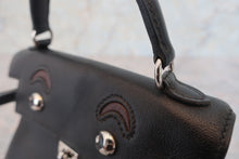 将图片加载到图库查看器，HERMES Kelly Dole Gulliver leather Black/Brown Hand bag 600070152
