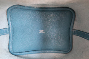 HERMES／エルメス ピコタンロックＰＭ トリヨンクレマンス ブルージーン ハンドバッグ 700060201