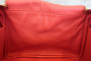 HERMES／エルメス リンディ30 トリヨンクレマンス ブーゲンビリア □O刻印 ショルダーバッグ 700040009