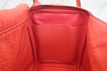 将图片加载到图库查看器，HERMES LINDY 30 Clemence leather Bougainvillier □O刻印 Shoulder bag 700040009
