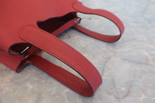将图片加载到图库查看器，HERMES PICOTIN LOCK PM Clemence leather Rouge garance □Q刻印 Hand bag 800020071
