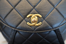 Load image into Gallery viewer, CHANEL Matelasse chain back pack Lambskin Black/Gold hadware Back pack 700100002
