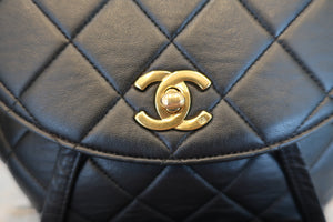 CHANEL Matelasse chain back pack Lambskin Black/Gold hadware Back pack 700100002